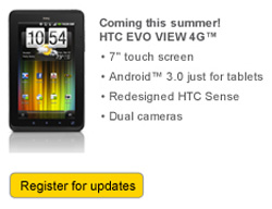 HTC Evo View 4G будет работать под управлением Android 3.0?